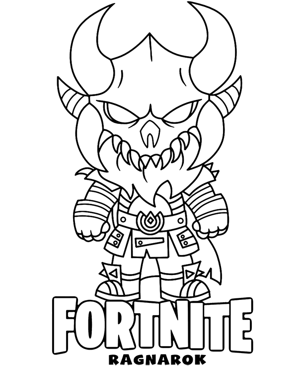 Fortnite battle royale coloring page ragnarok