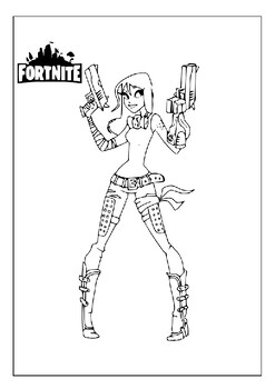 Battle royale in colors fortnite coloring pages extravaganza tpt