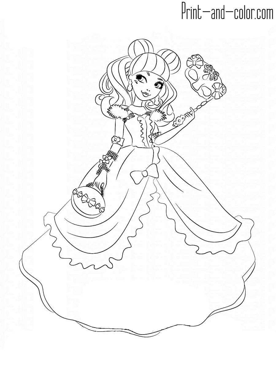 Ever after high coloring pages print and color