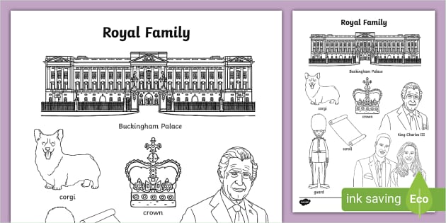 Royal family words louring sheet teacher made