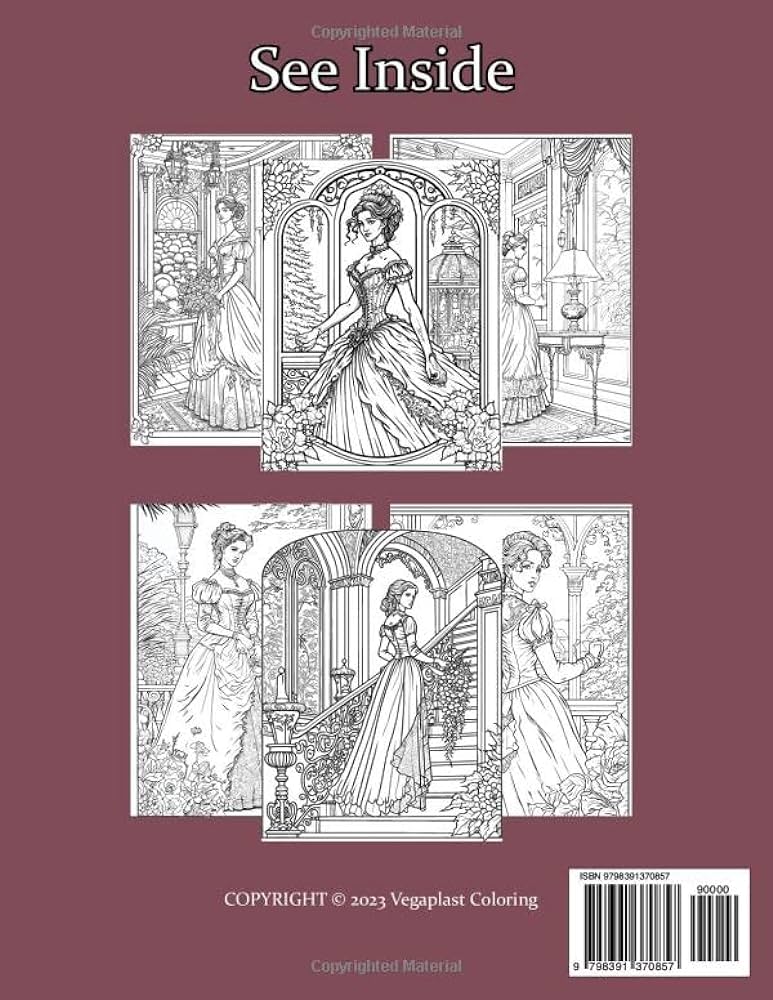 Victorian royalty an adult coloring book to explore the victorian era and take you on a journey through the th century coloring vegaplast books