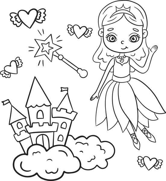 Thousand coloring pages fairy royalty