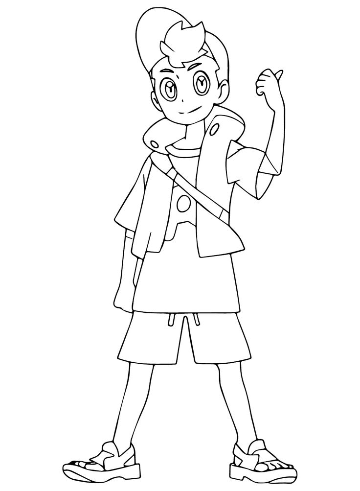 Roy pokemon coloring pages