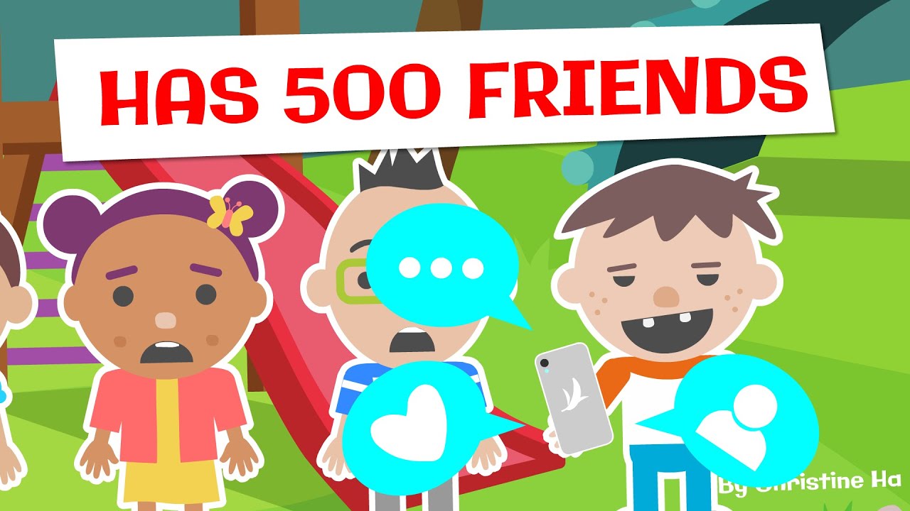 Kid has friends on social edia