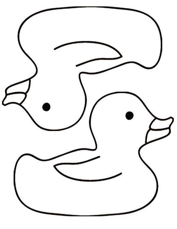 Rubber duck coloring pages