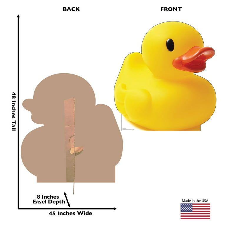 Advanced graphics x in rubber duck cardboard cutout