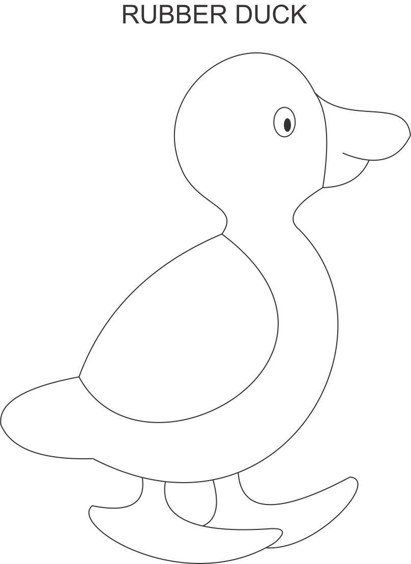 Rubber duck coloring page for kids
