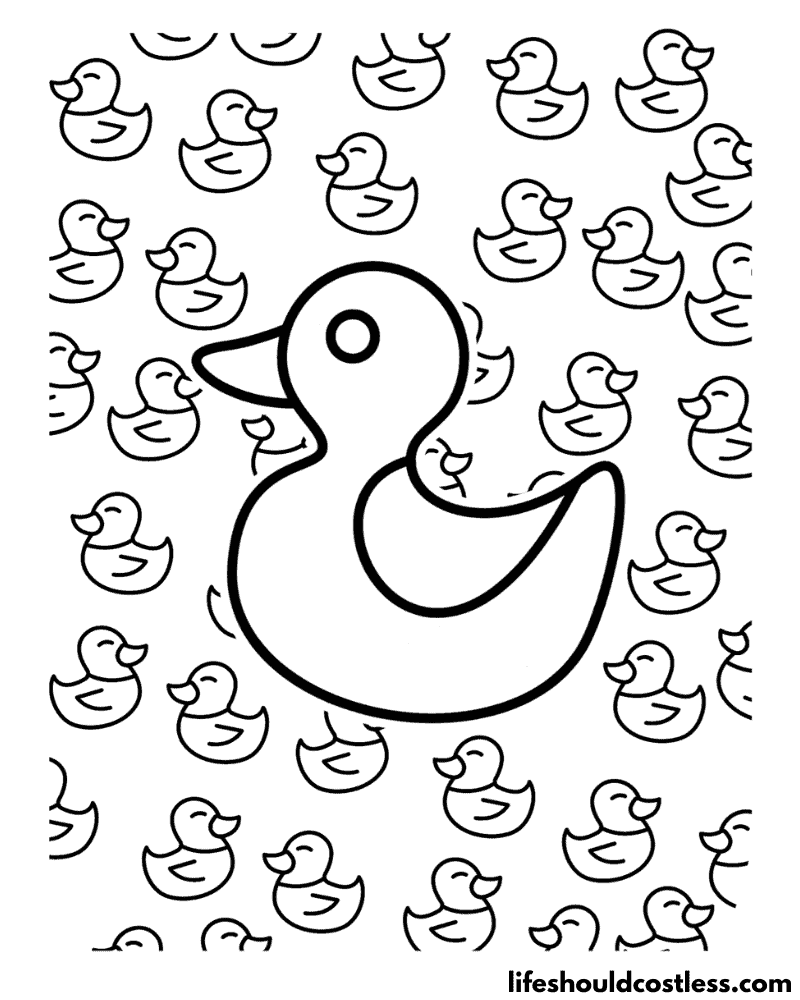 Duck coloring pages free printable pdf templates