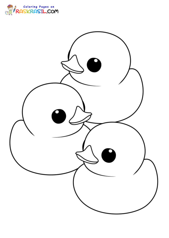 Rubber duck coloring pages