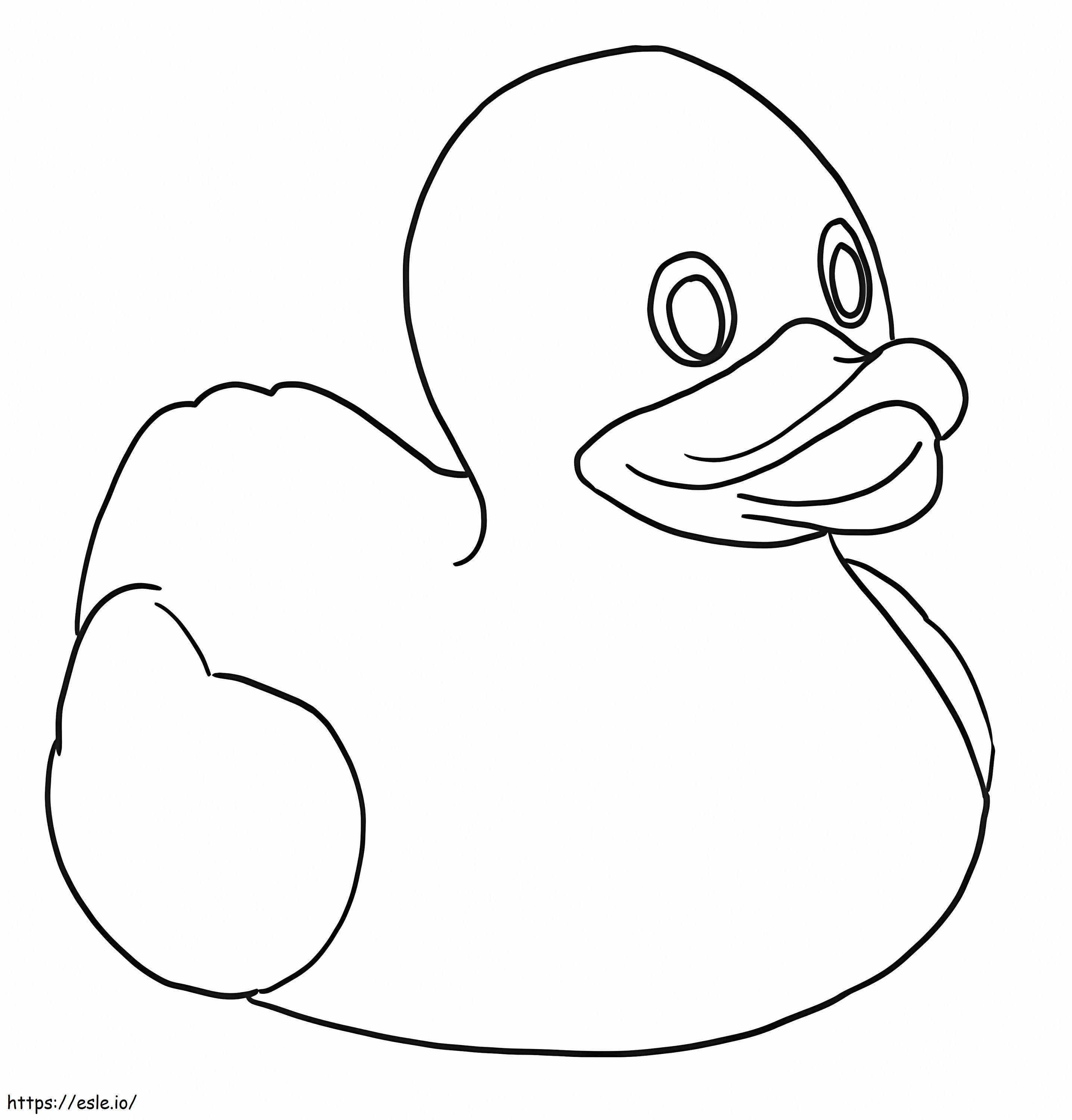 Free rubber duck printable coloring page