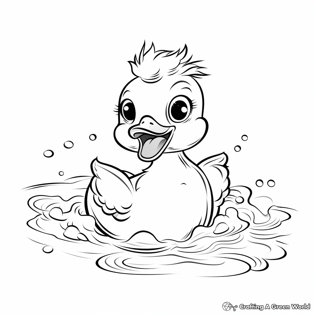 Rubber duck coloring pages