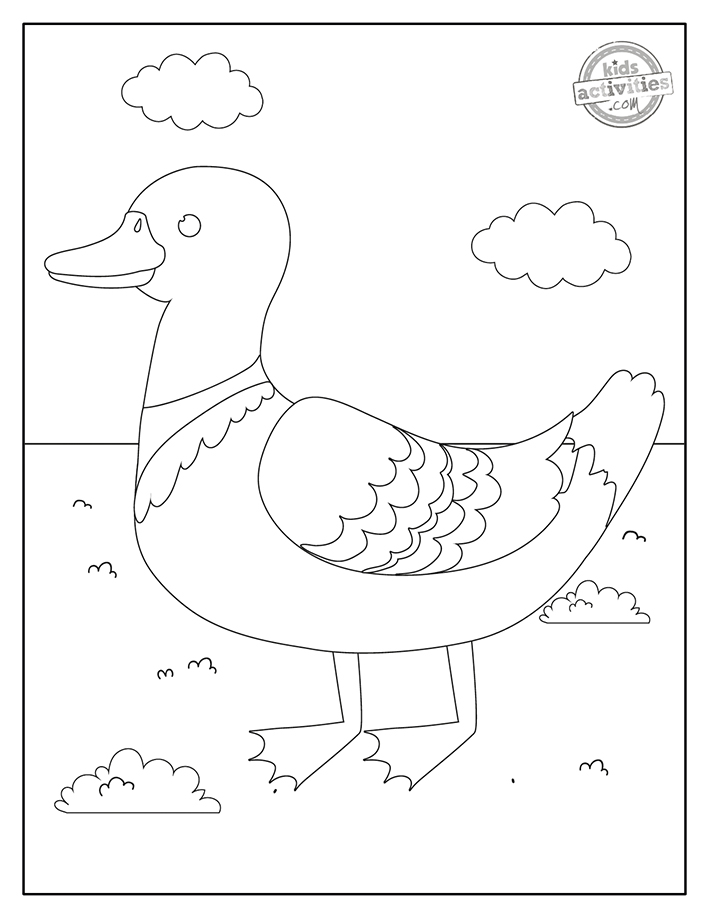 Free printable duckling duck coloring pages kids activities blog