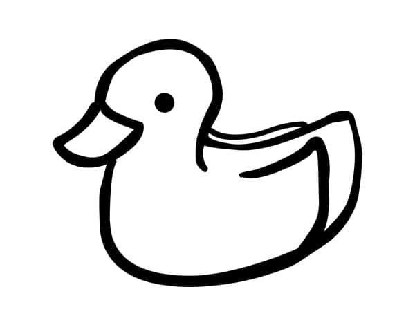 Free rubber duck coloring page