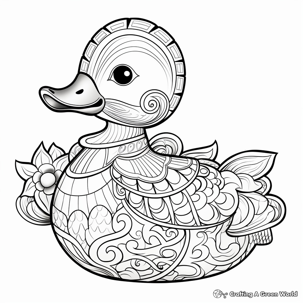 Rubber duck coloring pages