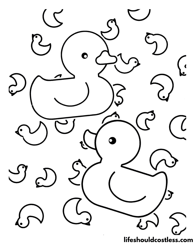 Duck coloring pages free printable pdf templates