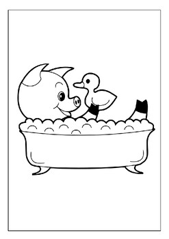 Artistic adventures rubber duck coloring pages collection for children