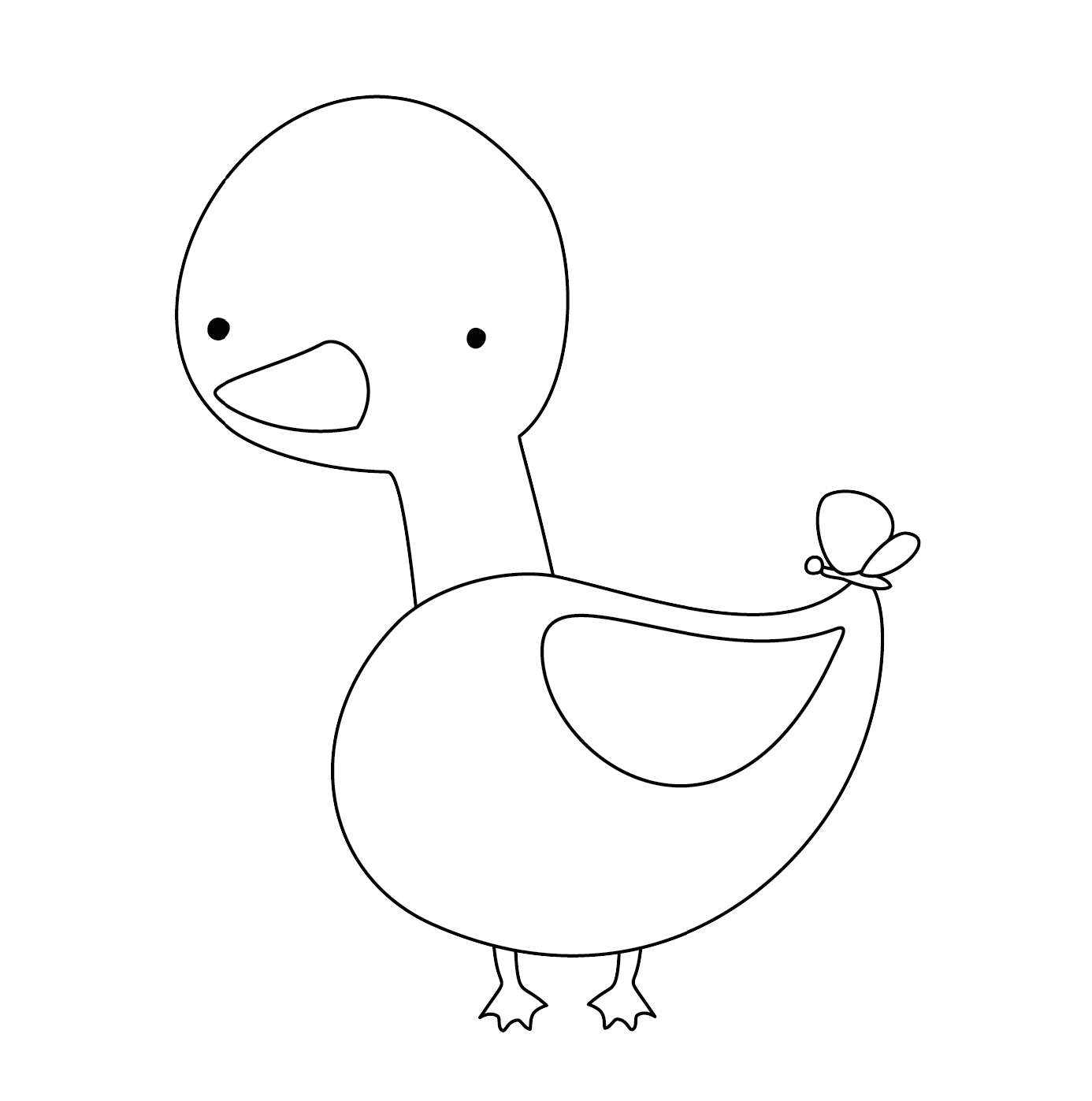 Free duck coloring pages for kids