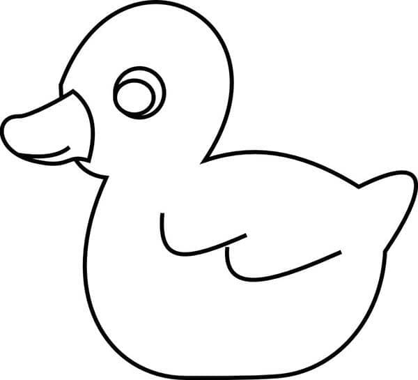 Simple rubber duck coloring page