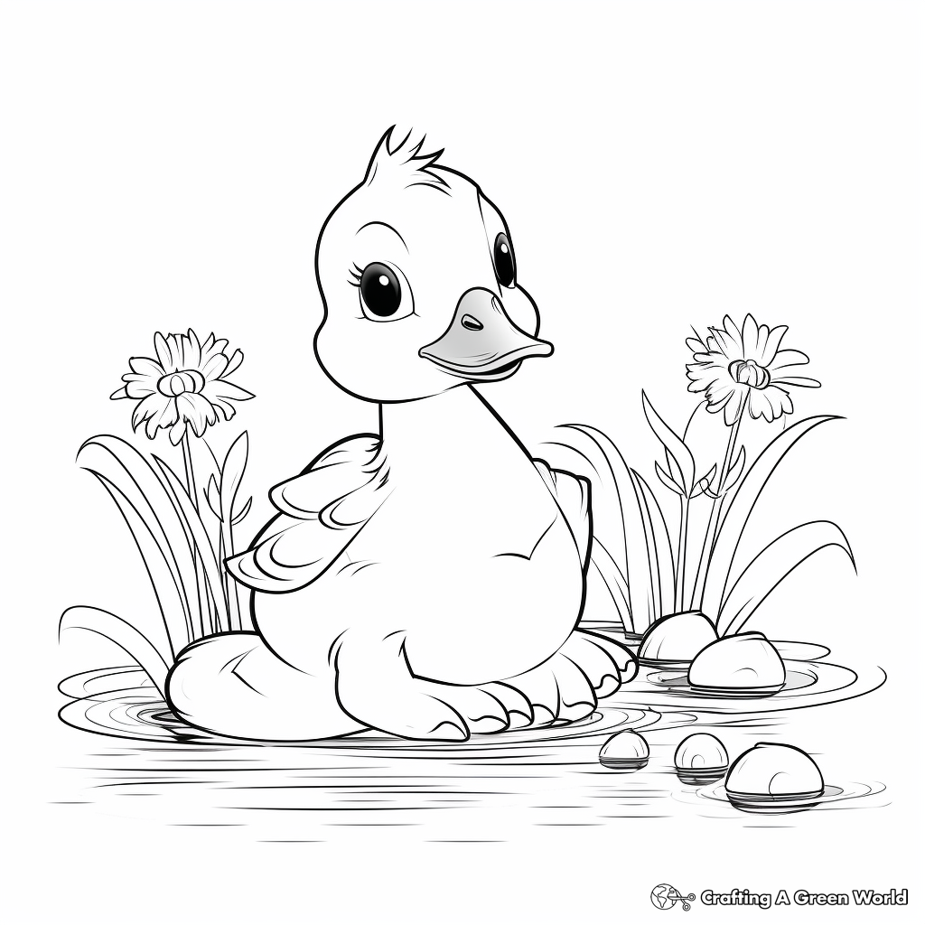 Rubber duck coloring pages