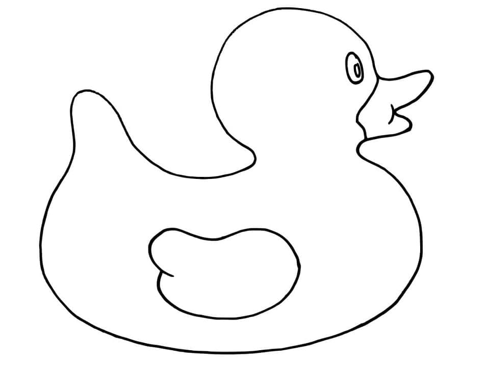 A rubber duck coloring page