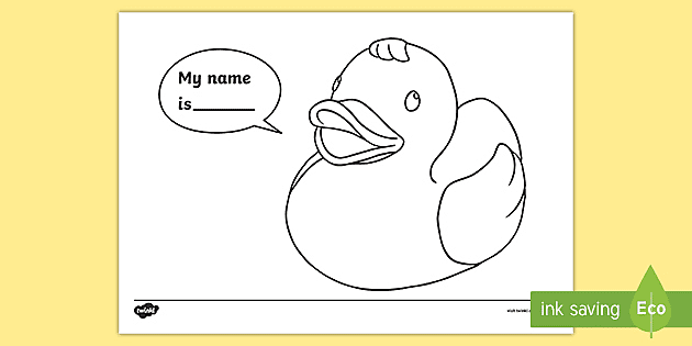 Design a rubber duck colouring page teacher made