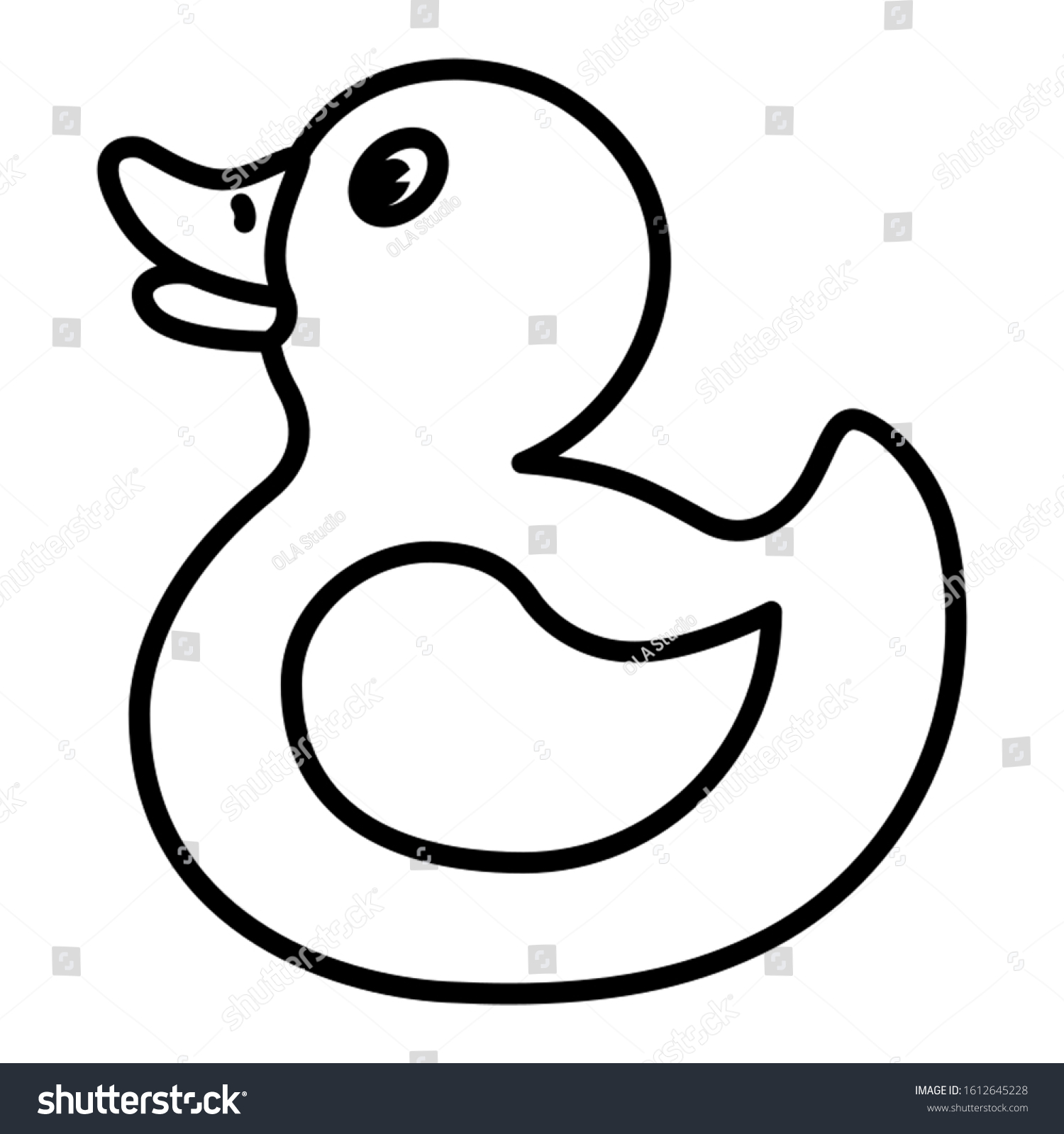 Coloring pages adults rubber duck coloring stock illustration