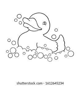 Duck colouring page royalty