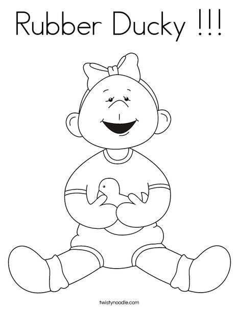 Rubber ducky coloring page