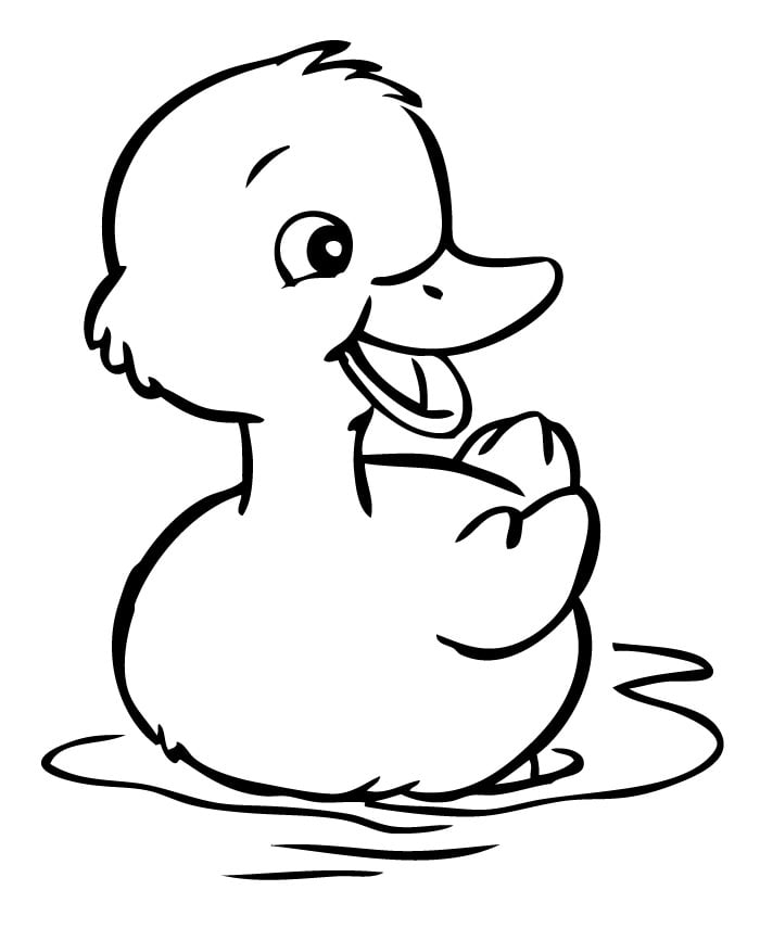 Duck shape s crafts and colouring pages