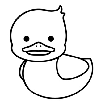 Free vectors duck coloring book