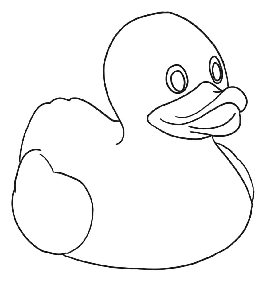 Basic rubber duck coloring page