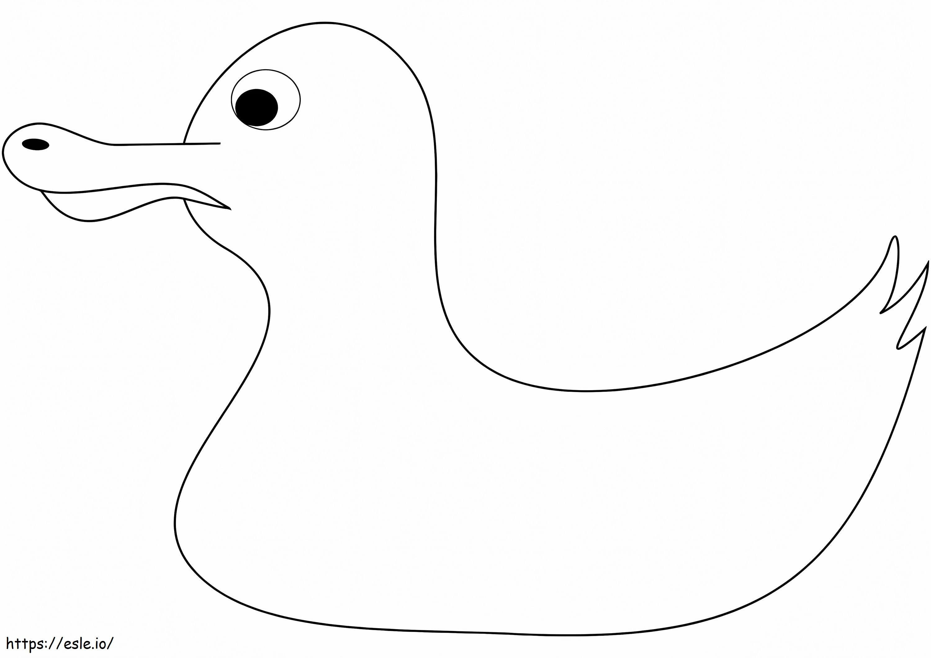 Funny rubber duck coloring page