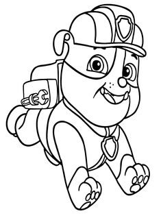 Rubble paw patrol coloring pages ideas paw patrol coloring pages paw patrol coloring paw patrol