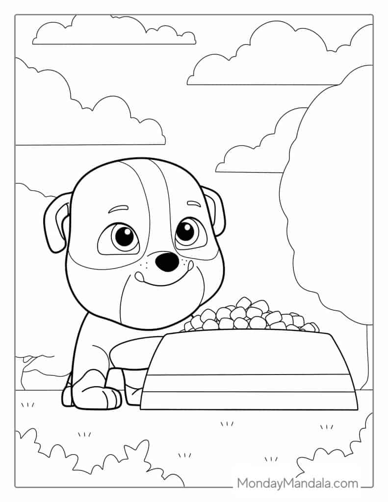 Paw patrol coloring pages free pdf printables