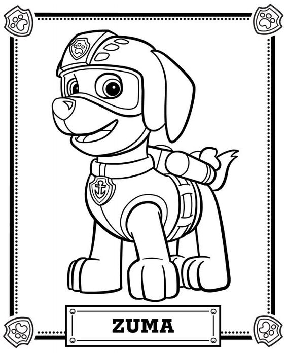 Paw patrol coloring pages