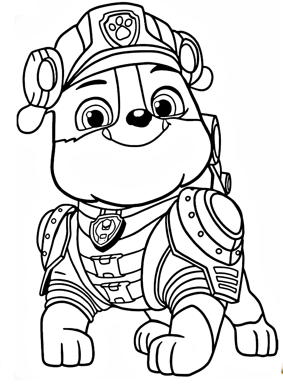 Rubble paw patrol coloring pages printable for free download