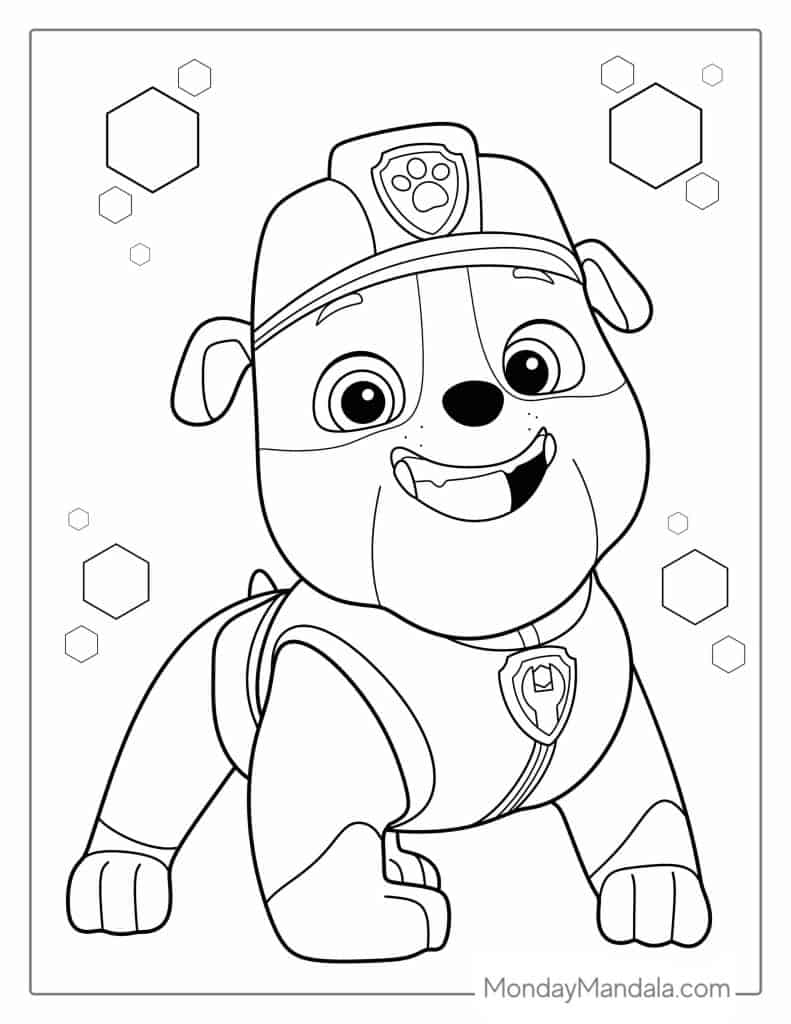 Paw patrol coloring pages free pdf printables