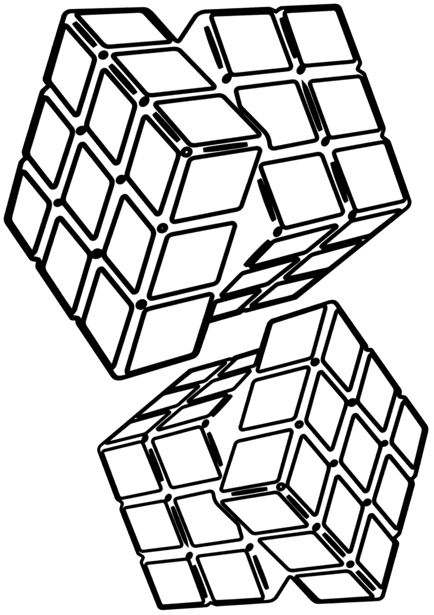 Rubiks cube coloring pages printable for free download