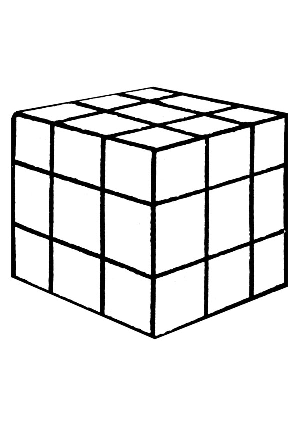 Coloring pages rubiks cube color sides for kids