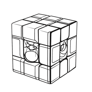 Rubiks cube coloring pages rubiks cube coloring pages outline sketch drawing vector wing drawing ring drawing color drawing png and vector with transparent background for free download