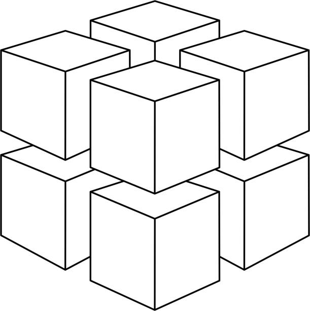 Blank rubik cube stock illustrations royalty