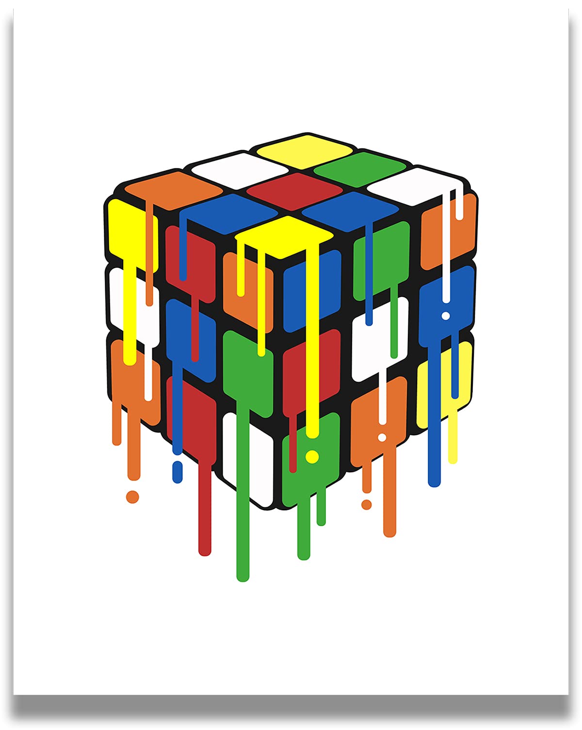 Govivo color dripping rubiks cube