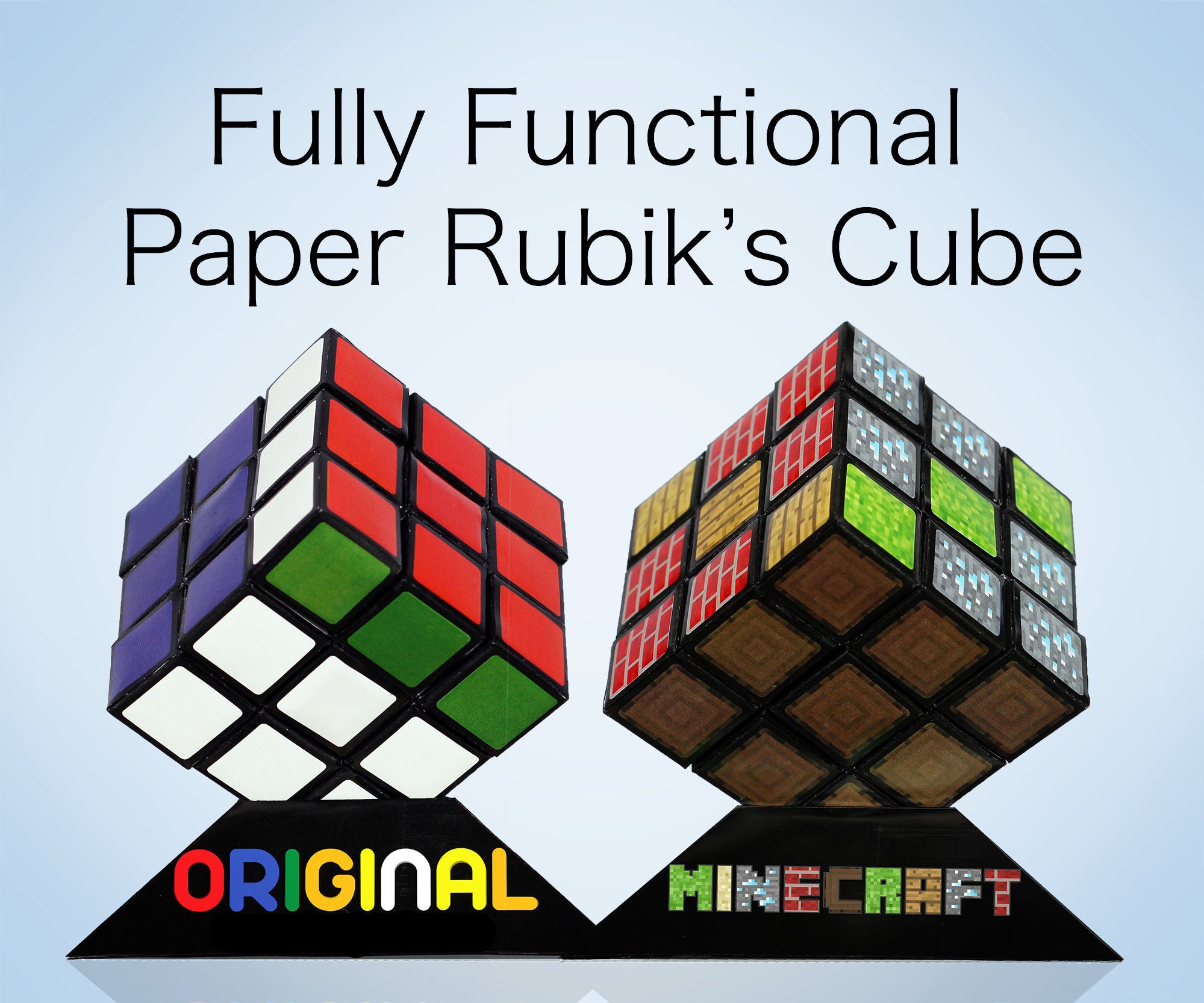 Functional paper rubiks cube