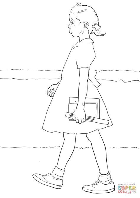 Ruby bridges coloring page free at makenzietamera in black history month crafts black history month art black history month projects