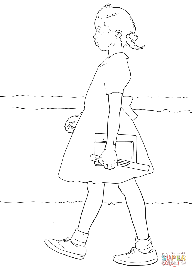 Ruby bridges coloring page free printable coloring pages