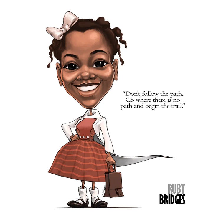 Ruby bridges canvas art print by andrew bailey