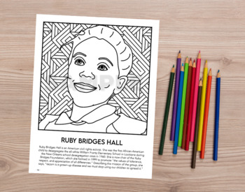 Ruby bridges coloring page tpt