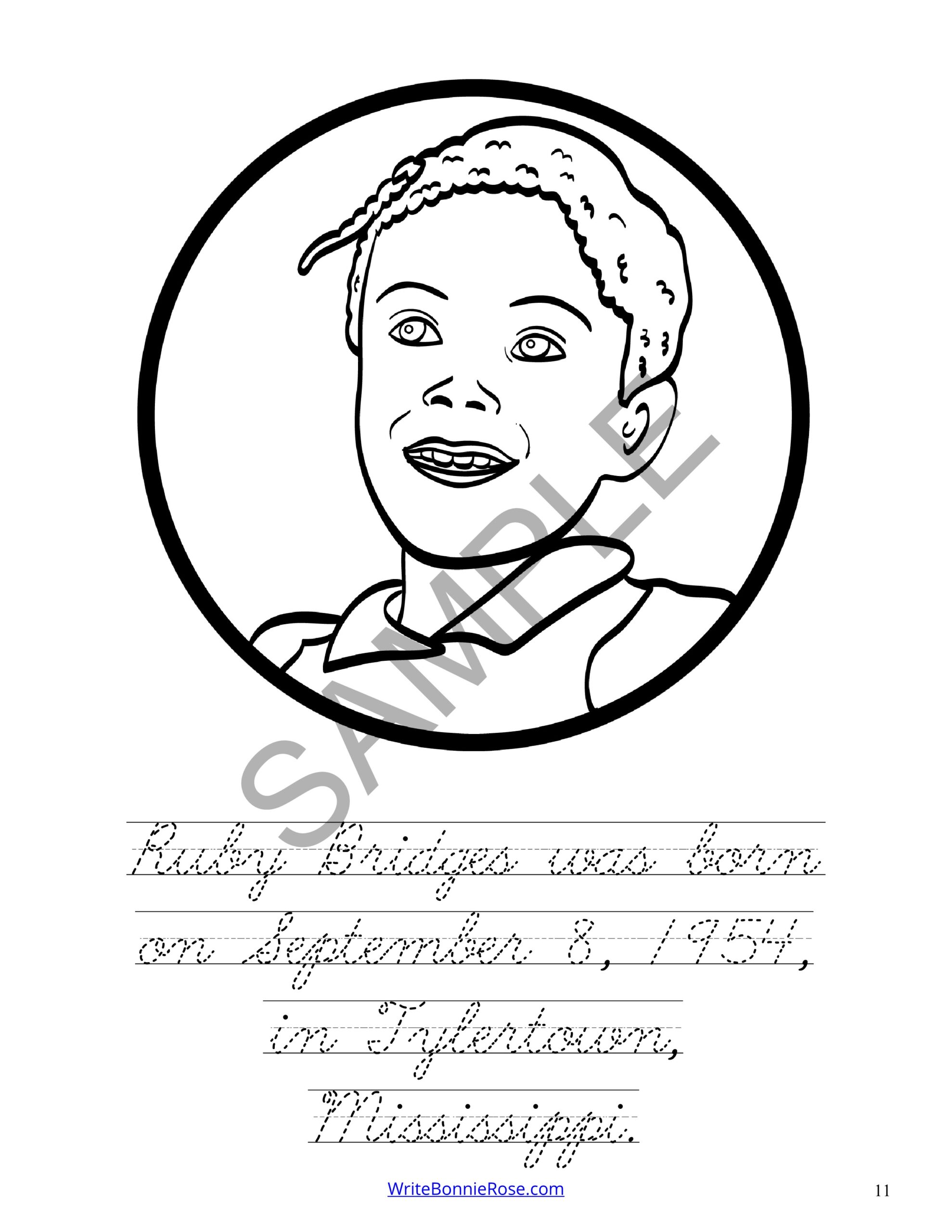 Ruby bridges coloring book