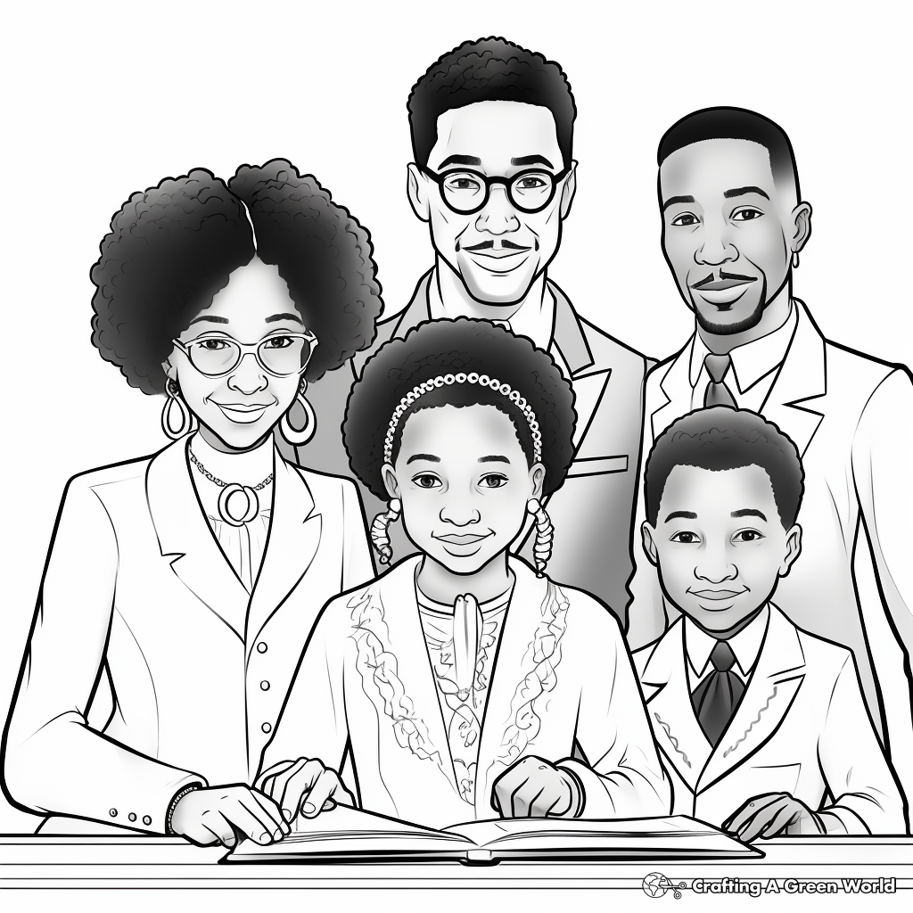 Black history month coloring pages