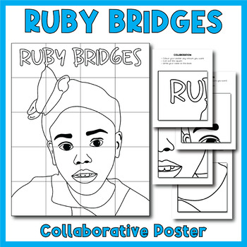 Ruby bridges collaborative art poster coloring black history month activities